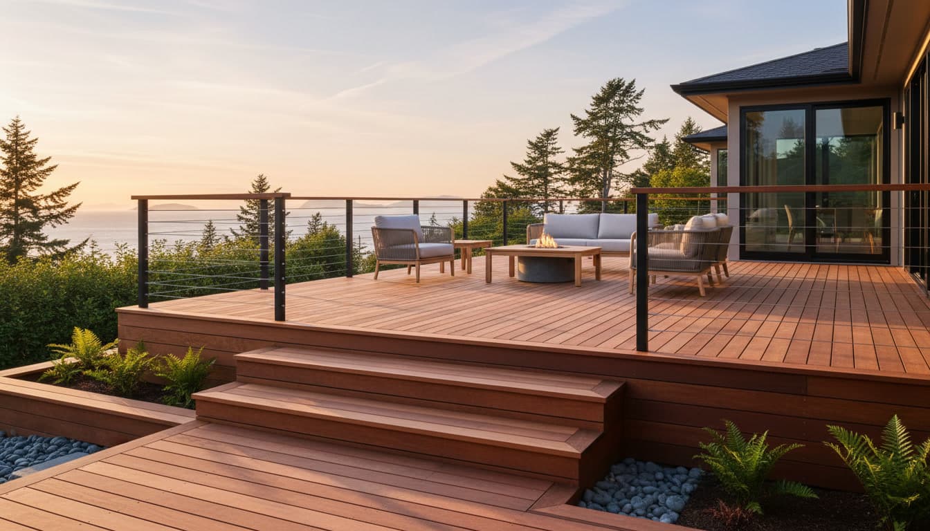 Multi-level vinyl deck