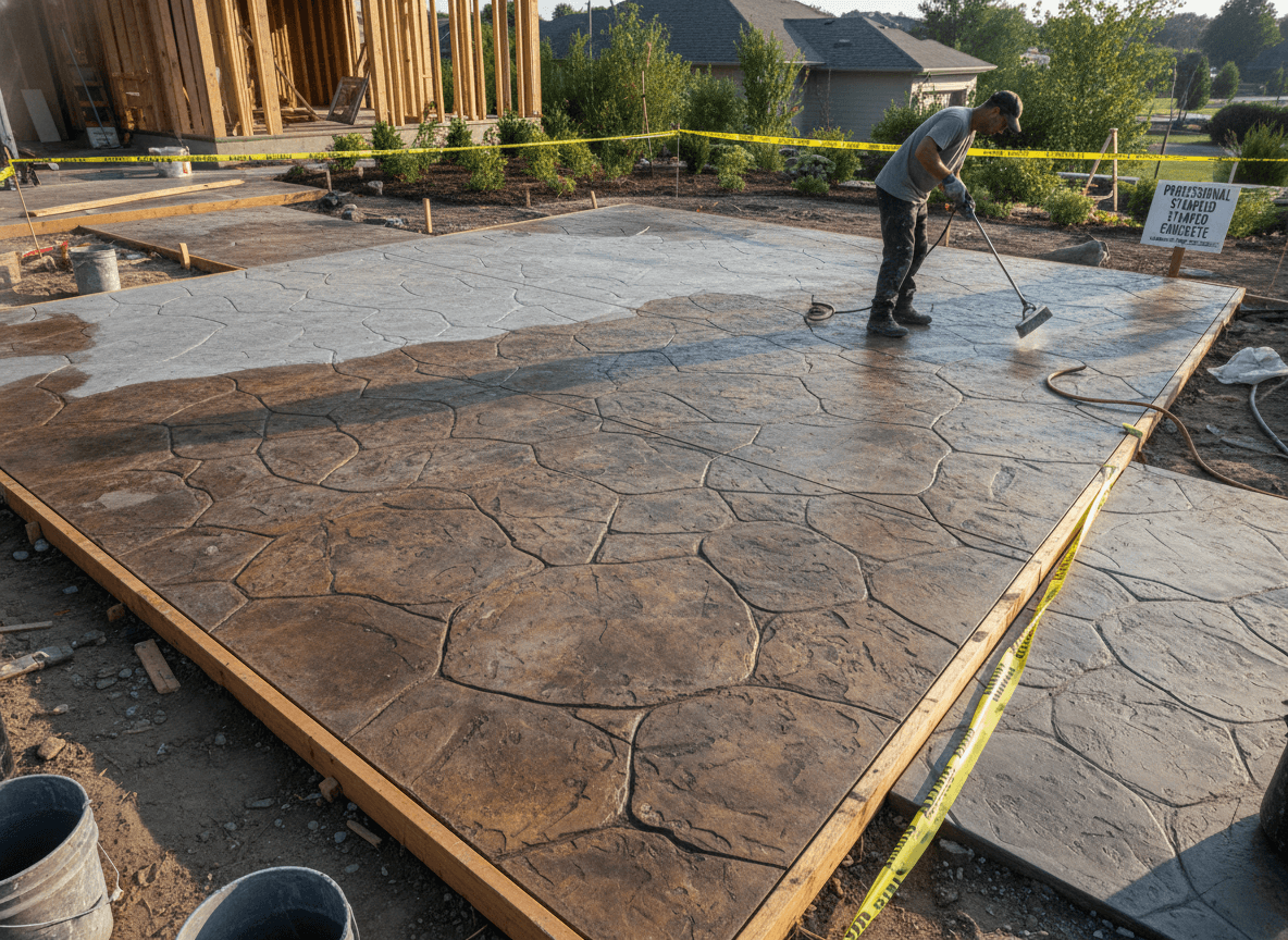 Concrete patio example