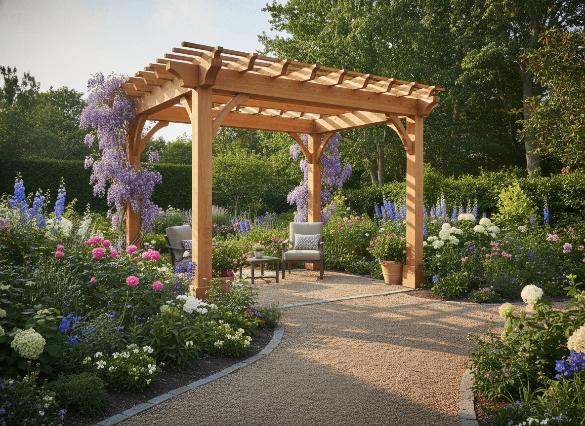 Freestanding pergola example