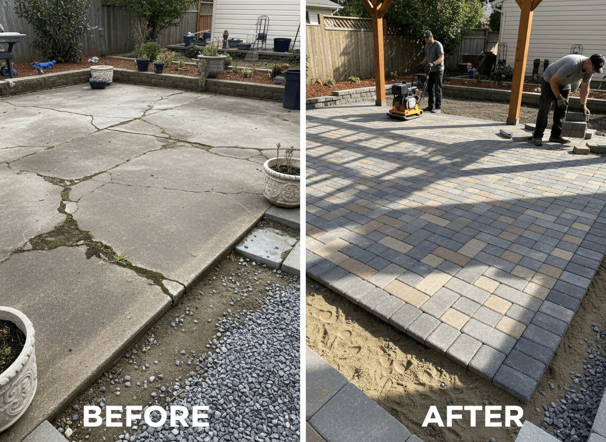 Patio restoration example